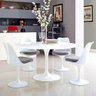 Mesa De Jantar Saarinen Oval 120x80 Cm Branco Cor Branca - 1