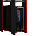 Ver imagem 4 de Mesa Gamer Escrivaninha Hero com Suporte para Cpu e Fone Preto/vermelho - Peternella