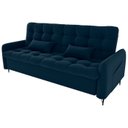 Ver imagem 1 de Sofa Cama 2 Lugares 200cm Pillar Veludo E403 Azul Milani Store