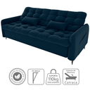 Ver imagem 6 de Sofa Cama 2 Lugares 200cm Pillar Veludo E403 Azul Milani Store