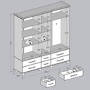 Ver imagem 6 de Guarda Roupa 5p 6g Espelho Madeira Maciça 208 Cm 2253 Freijo Milani Store