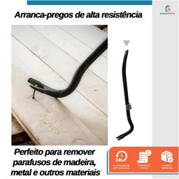 Pé de Cabra 600mm X 16mm em Aço Carbono Ferramenta para Alavancagem e Demolição - Starfer - 2