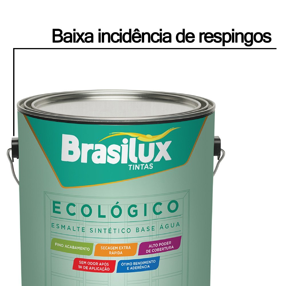 Esmalte Sintético Branco Brilhante Brasilux 3,6 l - 2