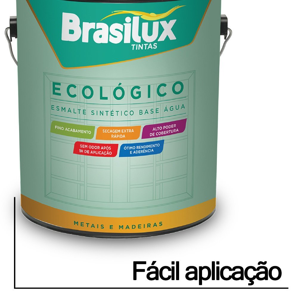 Esmalte Sintético Branco Brilhante Brasilux 3,6 l - 4