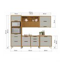 Ver imagem 4 de Cozinha Modulada 5 Peças Torre Quente Freijó Off White