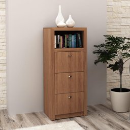 Armário Multiuso com 3 Gavetas e 1 Nicho - Amêndoa - 1