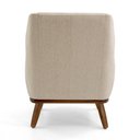 Ver imagem 7 de Kit 2 Poltronas Decorativas Em Linho Bege Base De Madeira Berenice - Larbelle