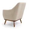Kit 2 Poltronas Decorativas Em Linho Bege Base De Madeira Berenice - Larbelle - 5