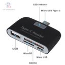 Ver imagem 3 de Adaptador Type-C Card Reader e USB Smart 4 em 1 Multifunçao