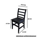 Ver mais imagens de Kit 2 Cadeiras Estofadas Premium Cor:preto