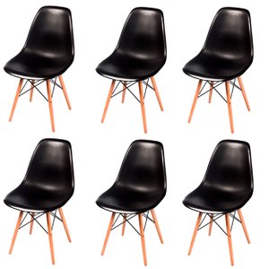 Kit 6 Cadeiras Eames Eifell 130pp