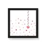 Quadro Decorativo Coração Mobile - 30x30cm (Moldura em laca preta) - Arte Maníacos - 1