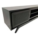 Ver imagem 5 de Rack Sala Tv até 75 Polegadas Ricco 180 Cm Laca Portas Palhinha Preto
