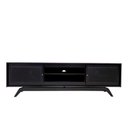 Ver imagem 2 de Rack Sala Tv até 75 Polegadas Ricco 180 Cm Laca Portas Palhinha Preto