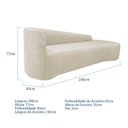 Ver imagem 3 de Recamier Curvo Orgânico 200cm 3 Lugares Lado Direito para Sala de Estar Bouclé Paris