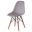 Ver imagem 1 de Cadeira Eames Polipropileno Base Madeira Eiffel Espresso Móveis Cinza