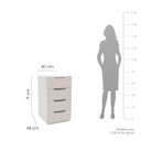 Ver imagem 4 de Gaveteiro Madri com 4 Gavetas 40x71cm Creme/Branco 250696
