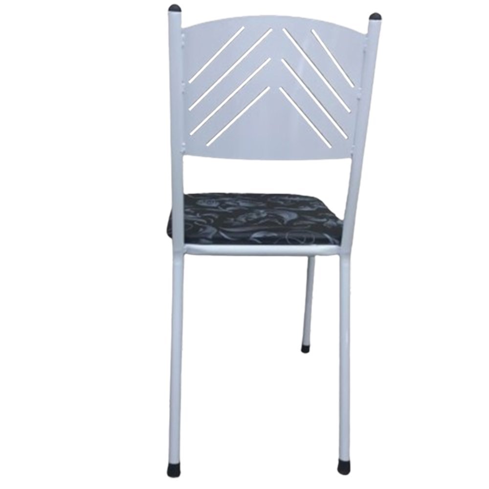 Kit 2 Cadeira Cozinha Jantar Metal Tubular Almofadada Medcombo Branco Estrutura Branca com Assento F - 7