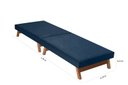Ver imagem 4 de Cama Portátil Dobrável Azul c/Pés Madeira Espuma D26 Multifuncional