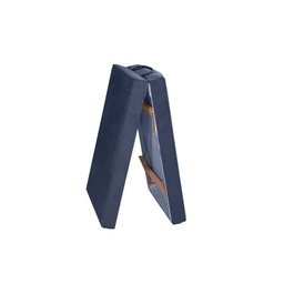 Cama Portátil Dobrável Azul C/pés Madeira Espuma D26 Multifuncional - 5
