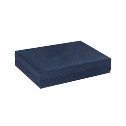 Cama Portátil Dobrável Azul C/pés Madeira Espuma D26 Multifuncional - 3