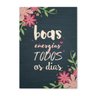 Quadro Decorativo em Madeira Boas Energias Flores - 32,5x23cm - 1