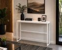 Ver imagem 6 de Mesa Jantar Aparador Bancada Alta Industrial 180x80cm Tampo Branco Pés Branco