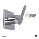 Ver imagem 3 de Acabamento de Misturador Monocomando Redondo para Banheiro Guaporé - Pingoo.casa - Prata