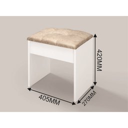 Penteadeira Camarim com LED Banqueta e Tomada Clean Lx Potente Moveis - Branco - 8