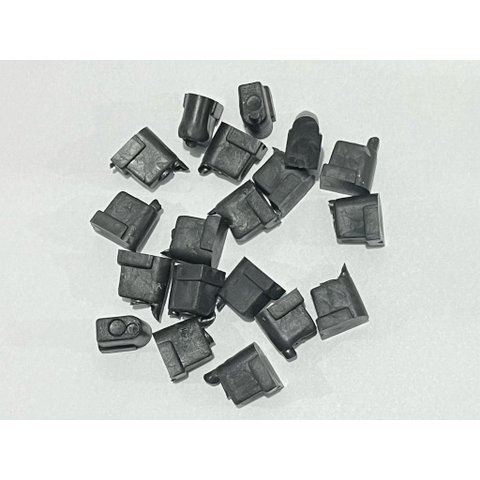 Kit c/ 100 Batentes Mini 1406P Limitador / Igrejinha / Castelo p/ Vidros 6mm Janelas Portas Blindex