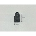 Ver imagem 3 de Kit c/ 100 Batentes Mini 1406P Limitador / Igrejinha / Castelo p/ Vidros 6mm Janelas Portas Blindex