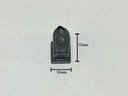 Ver imagem 3 de Kit c/ 100 Batentes Mini 1406P Limitador / Igrejinha / Castelo p/ Vidros 6mm Janelas Portas Blindex