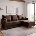 Ver imagem 1 de Sofá 3 Lugares Onix com Chaise Lado Direito 230cm em Veludo