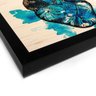 Quadro Decorativo em Madeira Blue Heart - 32,5x23cm (Moldura caixa em laca preta) - Arte Maníacos - 2