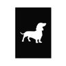 Quadro Decorativo tipo Placa Silhueta Dachshund - 32,5x23cm - Arte Maníacos - 1