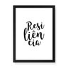 Quadro Decorativo Resilência Fundo Branco - 32,5x23cm (Moldura em laca preta) - Arte Maníacos - 1