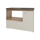 Ver imagem 4 de Balcão Armário Gabinete de Cozinha para Fogão Cooktop 4 Bocas e Forno 3 Portas Alana Mobília