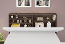 Ver imagem 3 de Cabeceira box Queen 1,58 Isis Chocolate com Painel Class Branco - Framar Móveis