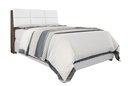 Ver imagem 2 de Cabeceira box Queen 1,58 Isis Chocolate com Painel Class Branco - Framar Móveis