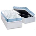Ver imagem 1 de Cama Box Baú Solteiro: Colchão Espuma Anjos D20 Querubim + Base CRC Courano White(88x188)