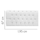 Ver imagem 2 de Painel Estofado Luxo Capitonê Livia 195cm King Size para Cama Box Corino Branco - Gat Magazine