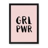 Quadro Decorativo em Tela Canvas Grl Pwr - 32,5x23cm (Moldura caixa em laca preta) - Arte Maníacos - 1