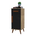 Ver imagem 1 de Multi Buffet Aparador Bucareste Retrô 1 Gaveta Amêndoa Preto PASSE BEM