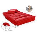 Ver imagem 6 de Sofá Cama Versátil Pés de Alumínio Vermelho 373 Império Estofados