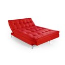 Ver imagem 5 de Sofá Cama Versátil Pés de Alumínio Vermelho 373 Império Estofados