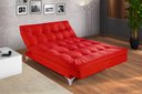 Ver imagem 2 de Sofá Cama Versátil Pés de Alumínio Vermelho 373 Império Estofados