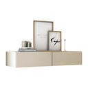 Ver imagem 5 de Aparador Eros 90cm Suspenso Penteadeira Flutuante com Gavetas Moderno Estilo Minimalista:off White
