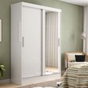 Ver imagem 1 de Guarda-Roupa Casal com Espelho 2 Portas de Correr 2 Gavetas Verona Yescasa