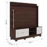 Estante Home Theater Paraná Tv até 70” 3 Portas 4 Prateleiras - Nogueira Real / Off White Matte - 4