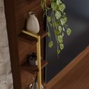 Ver imagem 6 de Estante Home Theater Paraná Tv até 70” 3 Portas 4 Prateleiras - Nogueira Real / Off White Matte